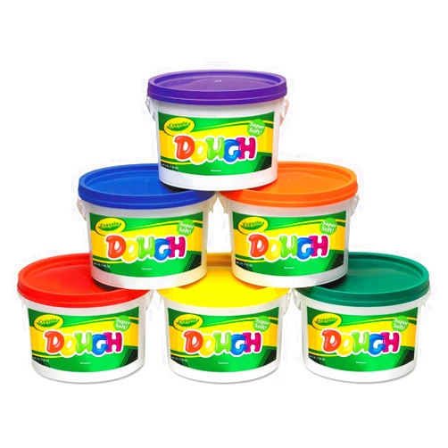 Crayola Modeling Dough Bucket, 3 Lbs, Assorted Colors, 6 Buckets/set