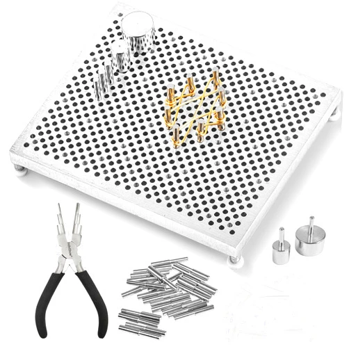 INDIVSHOW Wire Jig Kit with 6 in 1 Wire Bending Plier and Metal Pegs,Tools for Bracelet Earing Jewelry Design Making