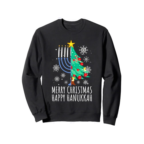 Chanukah Jewish Festival Hanukkah Pajama Gifts Merry Chrismukkah Happy Christmas Hanukkah Sweatshirt