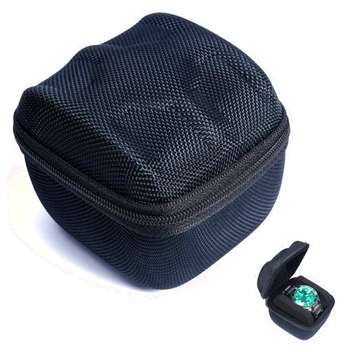 RIGICASE Single Hard Watch travel case, Men's wristwatch smartwatch sports watch Roll Display Organizer box with custom flexible pillow fit up to 55mm face watch