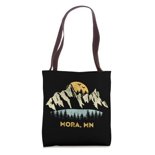 Mora MN Lake Mountain Souvenir Mora Minnesota Mountain Sunset Sunrise MN Tote Bag