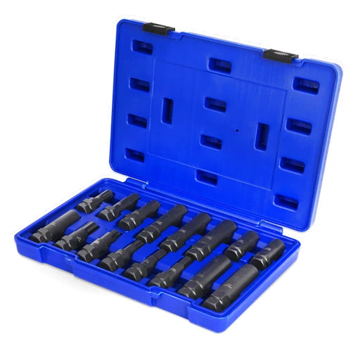 PlatinumEdge Lug Nut Key Set, 16 Pieces SAE & Metric Wheel Lock Removal Tool Kit, Cr-Mo Steel