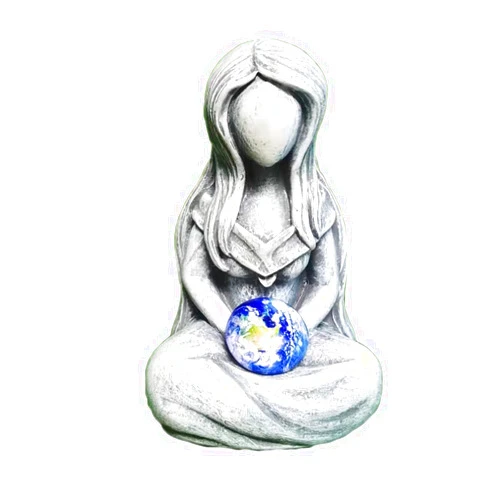 DQWE Gaia Goddess Statue, Mother Earth Nature Art Painted Figurine Ornaments, Resin Retro Craft Decoration, Mother's Day Sculpture Gift, Greek Goddess Interior Decor