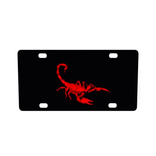Classic License Plate Scorpion Pattern Classic Metal License Plate Auto Car Tag 12