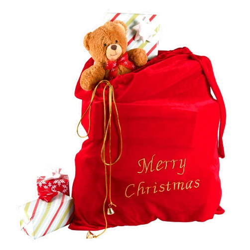 Kangaroo Christmas Santa Sack, Christmas Santa Bag, Large Santa Sacks Drawstring Christmas Bag, Santa Claus Costume Christmas Sacks for Presents, Kids Stocking Stuffer, Santa Bags for Gifts 28 x 32 In