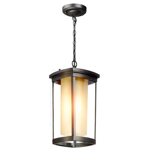 Wylolik Outdoor Lights Continental Vintage IP65 Waterproof Chandelier Glass Lampshade Garden Corridor Pavilions Balcony Grape Rack Indoor& Outdoor Pendant Light Exterior Ceiling Lighting Fixture E27
