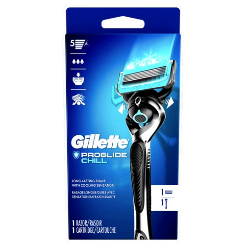 Gillette ProGlide Chill Men's Razor Handle + 1 Blade Refill