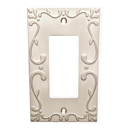 Franklin Brass Classic Lace Wall Plate, Satin Nickel Single Decorator Switch Cover, 1-Pack, W35072-SN-C