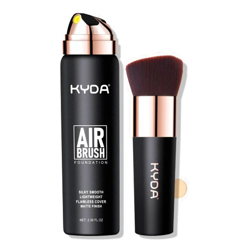 KYDA AirBrush Foundation Spray, Silky Foundation Mist Makeup, Flawless Coverage for Smooth Creamy Nude Finish, Breathable Blendable Lasting Formula, Moisturizing Makeup Primer-#220 Natural Beige