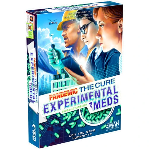 Z-Man Games Pandemic The Cure Experimental Meds Board Game EXPANSION | Family Board Game | Cooperative Board Game | Ages 8+ | 2 to 5 players | Average Playtime 30 minutes | Made by Z-Man Games