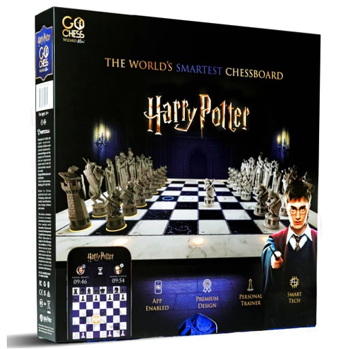 GoCube Harry Potter Electronic Chess Board Game. GoChess Mini Wizard. Light-Up Chess Set for Adults & Kids. All Skill Levels & Online Play App for Harry Potter Fans Smart Board Games Lovers
