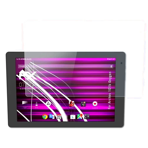 AtFoliX Plastic Glass Protective Film compatible with Archos 101b Oxygen Glass Protector, 9H Hybrid-Glass FX Glass Screen Protector of plastic