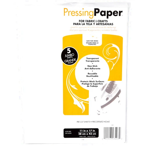 Thermoweb Thermo Web 3403 Fabric and Crafts Transparent Pressing Paper, 11 by 17-Inch, 5-Pack