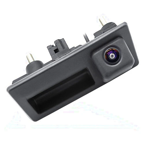 GreenYi Vehicle Backup Camera with Dynamic Intelligent Trajectory Moving Guide Line for Audi A4L A5 A3 Q3 Q5 RS6 for VW Passat Tiguan Jetta Sharan Touareg Lavida Skoda, Car Rear View Trunk Handle Camera