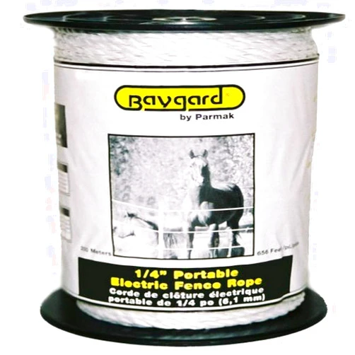 Baygard 795 1/4X656' ELEC ROPEWHITE Poly Electric Rope, White