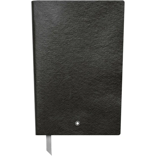 Montblanc Notebook Black Squared #146 Fine Stationery 113637 / Elegant Journal with Leather Binding and Quadrille Pages / 1 x (5.9 x 8.2 in.)