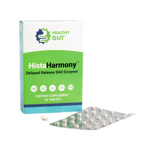 Healthy Gut, LLC Healthy Gut HistaHarmony | Delayed Release DAO Histamine Support Enzyme | 60 Servings