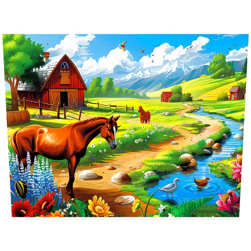 WSCXSC Puzzles for Adults 300 Pieces Puzzle Horse Animals Puzzles Games Brain Teaser Thick Paper Adult Puzzles Pieces Fit Together Challenging Puzzles for Adult Children Elderly Gift Toy 20.5 x 15 in
