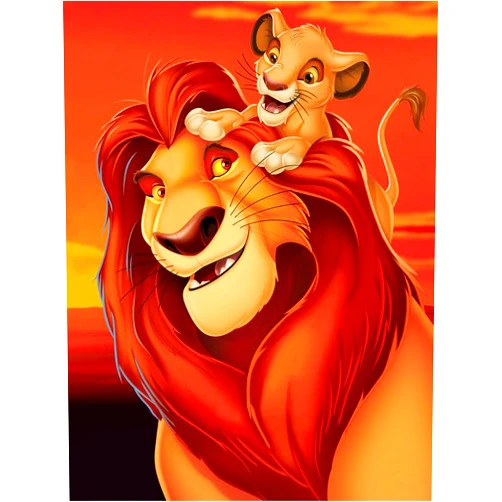PALODIO 5D DIY Diamond Art Kits for Adults Lion, Diamond Painting Cartoon, Diamond Art Full Round Drill Cross Stitch Crystal Rhinestone Home Wall Decoration Gifts 12x16 inch-1