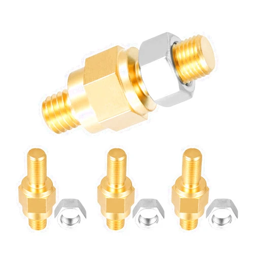 RouLiPouLi Long Stud Side Post Battery Terminal Bolt Compatible with GM and Other Accessories to Battery,Standard Battery Post Stud Extender Screws 3/8 16&24 Stud Bolts,Pack of 4