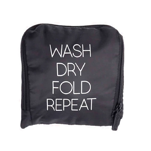 Miamica Soft Travel Laundry Bag with Zipper and Drawstring, Black, 21” x 22” – Keep Your Dirty Clothes Separate and Your Suitcase Organized – Expandable, Durable, and Foldable Laundry Bag