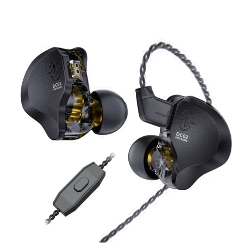 Kinboofi IN Ear Monitor Gaming Earbuds,CCZ DC02 IEM for Gaming Headphones, Dual Magnetic Circuit DD HIFI Earphones,Professional Earphone,Stereo Sound Earbuds, CCZ Gaming Earbuds with MIC(Black, With MIC)