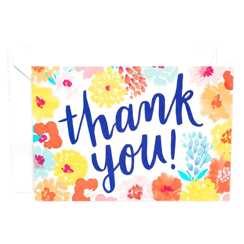 American Greetings Thank You Cards with Envelopes, Bright Floral (48-Count)
