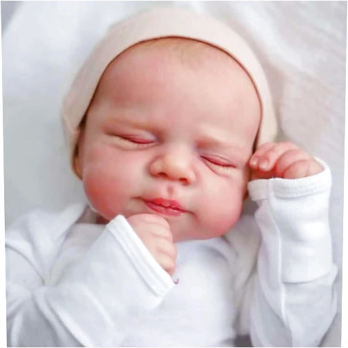 Zero Pam Realistic Reborn Baby Dolls 18 inch Soft Vinyl Baby Dolls Soft Body Sleeping Lifelike Newborn Doll Like A Real Baby for Kids Age 3+
