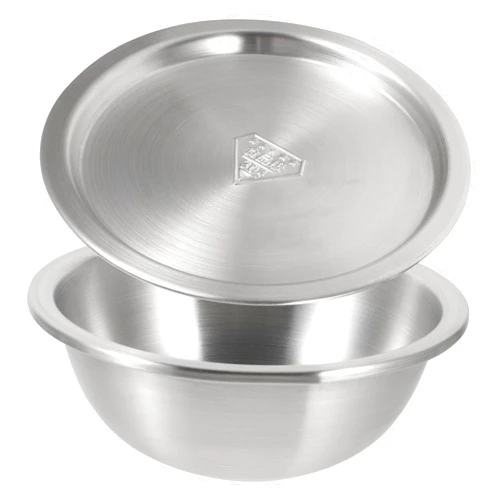 Cabilock Large Mixing Bowl Cover Lid 304 Stainless Steel Kitchen Salad Bowl Easy to Cle