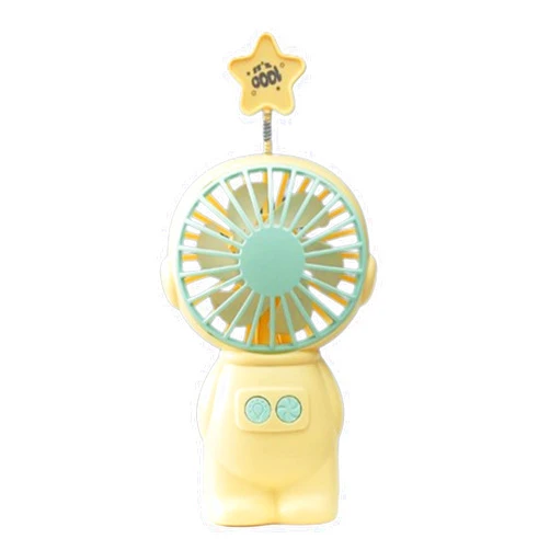 Mwsk Astronaut Small Fan USB Charging Portable Handheld Desktop Portable Fans with LED Lighting for Kids Adults