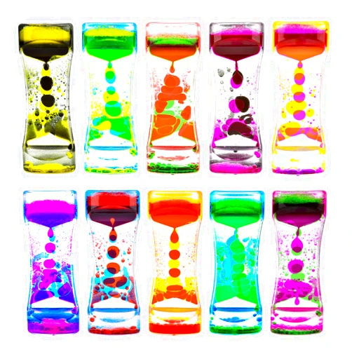 ZHBWOW-10 Pack Liquid Motion Bubblers for Sensory Play, Fidget Toys for Kids and Adults, Easter Basket Fillers, Desk Decor, Cool Stocking Stuffers