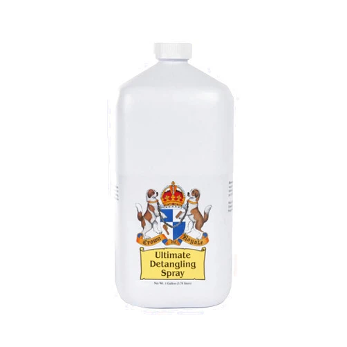 Crown Royale Ultimate Detangling Pet Spray Concentrate, Removes Tangles, Prevents Stains, Repels Dirt, Made in USA, 1 gal