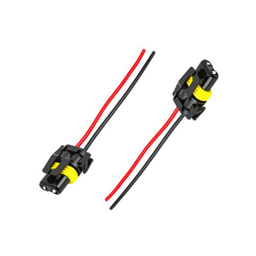 Suvnie 2 PCS 9005 9006 9012 HB3 HB4 Female Adapter Wiring Harness Sockets Wire, Car Lampholder Wire for Headlights and Fog Lights, Headlamp Fog Light Harness Connector Replacement