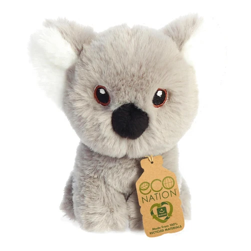 Aurora® Eco-Friendly Eco Nation™ Mini Koala Stuffed Animal - Environmental Consciousness - Recycled Materials - Gray 5 Inches