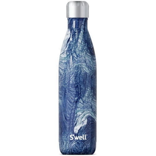 S'well Stainless Steel Water Bottle, 25oz, Azurite Marble, Triple Layered Vacuum Insulated Containers Keeps Drinks Cold for 48 Hours and Hot for 24, BPA Free, Perfect for On the Go
