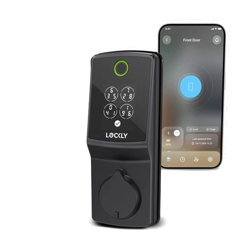Lockly Smart Lock Secure Pro, Fingerprint Keyless Entry Door Lock, Built-in Wi-Fi, Front Door Smart Lock Deadbolt, 8 Months Battery, PIN Genie Keypad, No Monthly Fees, Built-to ANSI Standard