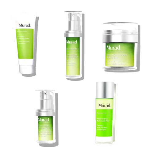 Murad 90 Day Resurgence Kit - Retinol Youth Renewal Serum, Renewing Cleansing Cream, Retinol Youth Renewal Night Cream, Retinol Youth Renewal Eye Serum and Replenishing Multi Acid Peel