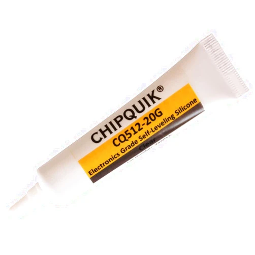 Chip Quik CQ512-20G Electronics Grade Self-Leveling Silicone (Clear) 20g (0.7oz) Squeeze Tube for Precision Dispensing