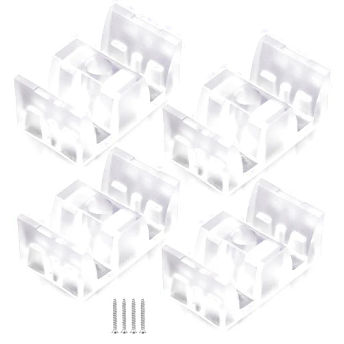 PEUTIER 4pcs Shower Door Bumpers, Anti-Collision Block Glass Shower Door Stopper for Sliding Doors Shower Room Glass Shower Door Bottom Guide Assembly