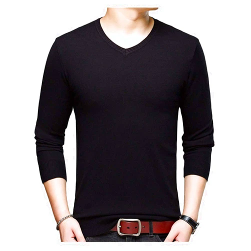 HaoMay Men's Slim Fit V Neck Pullovers Cashmere Knitted Sweater Jumper