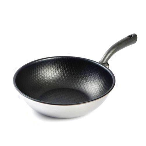 AltenBach ALTEN BACH Romanesque Wok Pan 3-layer Non-stick Stainless Alumiuium Stir Fry Pan 8-inch(22cm), 10-inch(26cm), 11-inch(28cm), 12-inch(30cm) (11-inch(28cm))