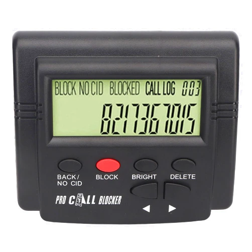 POCREATION Call Blocking Device with LCD Display, 4000 Groups Large Capacity Prevent Harassment Caller ID Box with LCD Display for Landline Phones