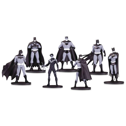 DC Collectibles Batman Black & White Mini Figure 7 Pack Box Set One
