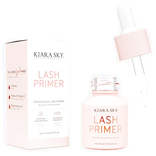 KIARA SKY LASH Lash Primer for Eyelash Extensions with Dropper | Odorless Pre-treatment Infused with Vitamin E | Remove Oils & Proteins | Increase Adhesive Bonding Power | Professional Use Only 15ml