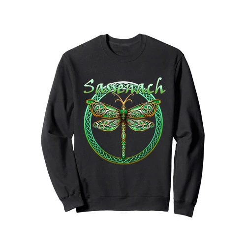 Sassanach Dragonfly Scottish Love Sassenach Gaelic Dragonfly Scottish Outlander Sweatshirt