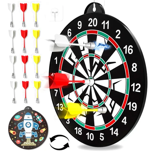 Bennol 14 PCS Double-sided Magnetic Dart Board Toys for Kids Boys, Kids Dart Board Toys Gifts for 3 4 5 6 7 8 9 10 11 12 Year Old Boys Kids, Indoor & Sport Outdoor Party Play Game Toys Birthday Gifts