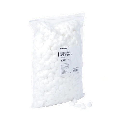 McKesson Cotton Balls [4000 Count] Bulk, 100% Pure Cotton Balls for Face, Nail Polish Remover, Makeup, Medium, 2000 Count, 2 Boxes