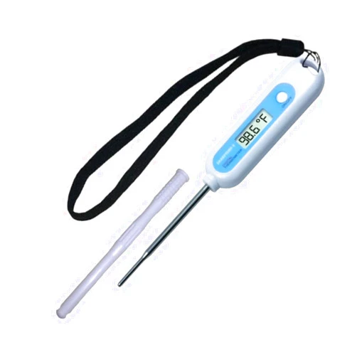 SHARPTEMP-V Veterinary Thermometer for Large Animals. Fast, Accurate Temperatures in 8-10 Seconds. Three-Inch Stainless-Steel Probe with Blunt Tip. Safe for All Farm Animals & Pets., White