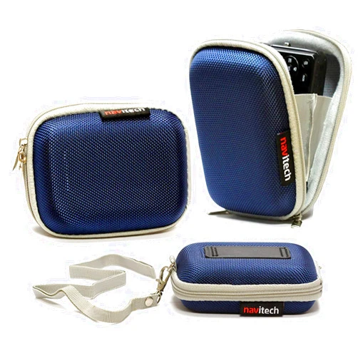 Navitech Blue Hard Water Resistant Hard Camera Case Compatible With CamKing 2.7 Inch Digital Camera