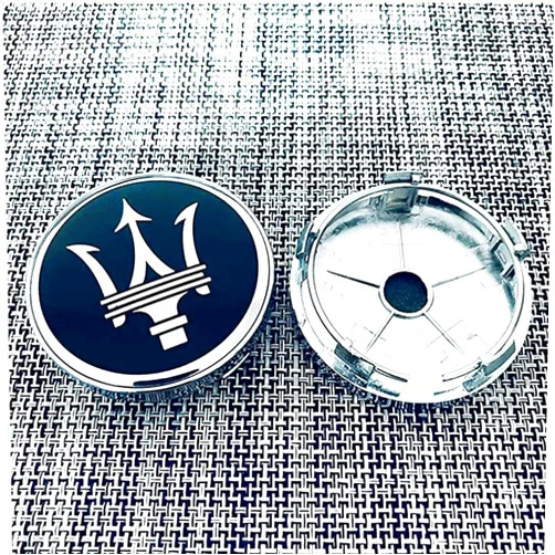 SZJSRD 4pcs Car Hub Centre Caps for Maserati 60mm Waterproof Wheel Center Hub DustProof Rim Wheel Decoration Cover Emblem Sticker Accessories,A, normal